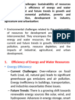 10. Environmental Challenges- sustainability of resources