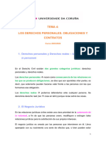 Tema 4 - Derechos Personales. Obligaciones y Contratos. Curso 2324