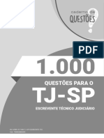 1 000 Questões Gabaritadas TJ SP Escrevente Técnico Judiciário