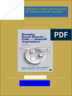 Instant download Managing Human Behavior in Public and Nonprofit Organizations 5th Edition Denhardt Test Bank pdf all chapter