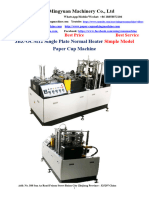 High Speed Simple Model Single Plate Open Cam Paper Cup Machine