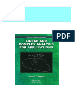 Linear and complex analysis for applications D'Angelo download pdf