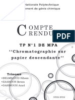 CR MPA Chromatographie Sur Papier