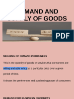 Demand and Supply of Goods