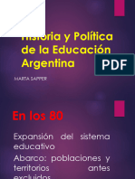 Historia y Política de La Educación Desde 1983 (1)