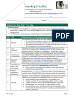 Onboarding Checklist for Supervisors