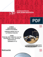 Relación del gobierno con las cancillerías y los servicios diplomáticos (2)