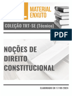 Noções de Direito Constitucional - TRT SE (Técnico)