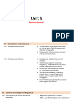 CIE IGCSE Business Unit 5 Revision Pack