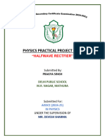 Physics Practical Project Report Cover