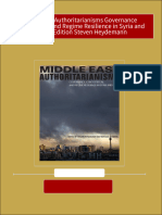 [FREE PDF sample] Middle East Authoritarianisms Governance Contestation and Regime Resilience in Syria and Iran 1st Edition Steven Heydemann ebooks