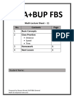 Lecture Sheet 11