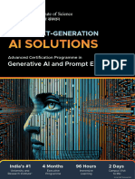 Advanced Certification Programme in generative Ai and Prompt Engineering