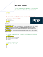 RMP REFERESHER EXAM PLUMMING ARITHMETIC