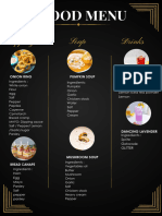 Black Gold Luxury Food Menu