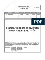 IT-REC-04 Procedimento Inspeção de recebimento pré-fabricação