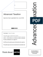 Advanced Taxation Specimen Exam