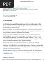 Evaluation of the patient with vertigo - UpToDate