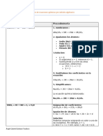 Balanceo de ecuaciones químicas por método algebraico