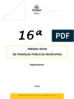 Portaria Nº 67 de 2024 - Regulamento Prêmio Sefin 16ª Edição - 2024