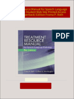 Get Treatment Resource Manual for Speech Language Pathology with Student Web Site Printed Access Card 5th (paperback) Edition Froma P. Roth PDF ebook with Full Chapters Now