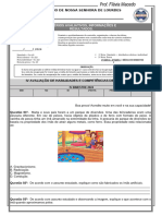 Avaliação IV Bimestre - Ciencias 5º Ano- ANOS Iniciais