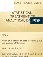 S Y B SC – SEM 4 - Statistical Treatment.