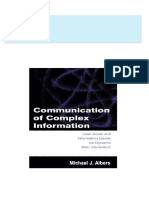 Instant download Communication of Complex Information 1st Edition Michael J. Albers pdf all chapter