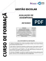 Caderno de Prova - Curso de Formacao Diretores Goiania