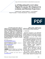 Correlation of Educational Level, Labor Potential and Digital Economy Development in Slovakian, Ukrainian and Russian Experience