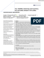 Learning environments, reliability enhancing work practices, employee engagement, and safety climate in VA cardiac catheterization laboratories