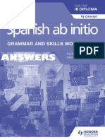 Spanish ab initio - Grammar and Skills Workbook - ANSWERS - Bagwe and Voegelin - Hodder 2019