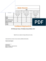 Confidence Mag board Ltd Price List