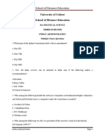 Mcq- Indian Administration(3rd Sem) (Elective).