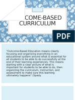 Outcome-based curriculum