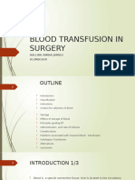 BLOOD TRANSFUSION IN SURGERY