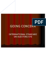 Going Concern Going Concern: International Standard International Standard On Auditing 570 On Auditing 570