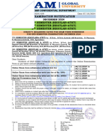 CIRCULAR FOR SGU EXAM FORM 7TH 5TH 3RD SEM DECEMBER 2024