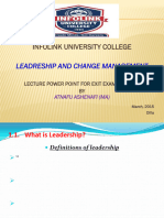 Leadership and change management ppt 2015