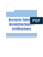 Recetario Taller de Terrificaciones y Deconstrucciones