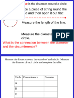 CIRCUMFERENCE OF THE CIRCLE