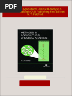 PDF Methods in Agricultural Chemical Analysis A Practical Handbook CABI Publishing First Edition N. T. Faithfull download