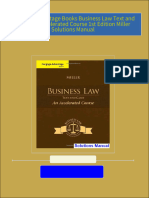 Instant download Cengage Advantage Books Business Law Text and Cases An Accelerated Course 1st Edition Miller Solutions Manual pdf all chapter