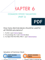 CHAPTER 6 -  COMMON STOCK (PART 2)