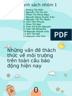 Nhóm 1 Những thách thức về môi trường trên toàn cầu đáng báo động hiện nay