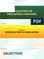 Module 9 - Application in Simulation Languages