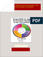 [FREE PDF sample] 10 Essentials for High Performance Quality in the 21st Century Diomidis H. Stamatis ebooks