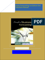 All chapter download Principles of Business Forecasting 1st Edition Ord Solutions Manual