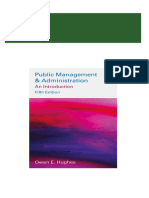 Get Public Management and Administration 5th Owen E. Hughes free all chapters