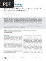 Plasticization effects of dihydroxyl soybean oil improve flexibilities of epoxy‐based films for coating applications